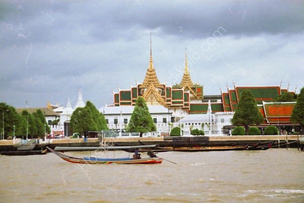 Marble Temple View from Mae Nam Chao Phrayal River, Bangkok